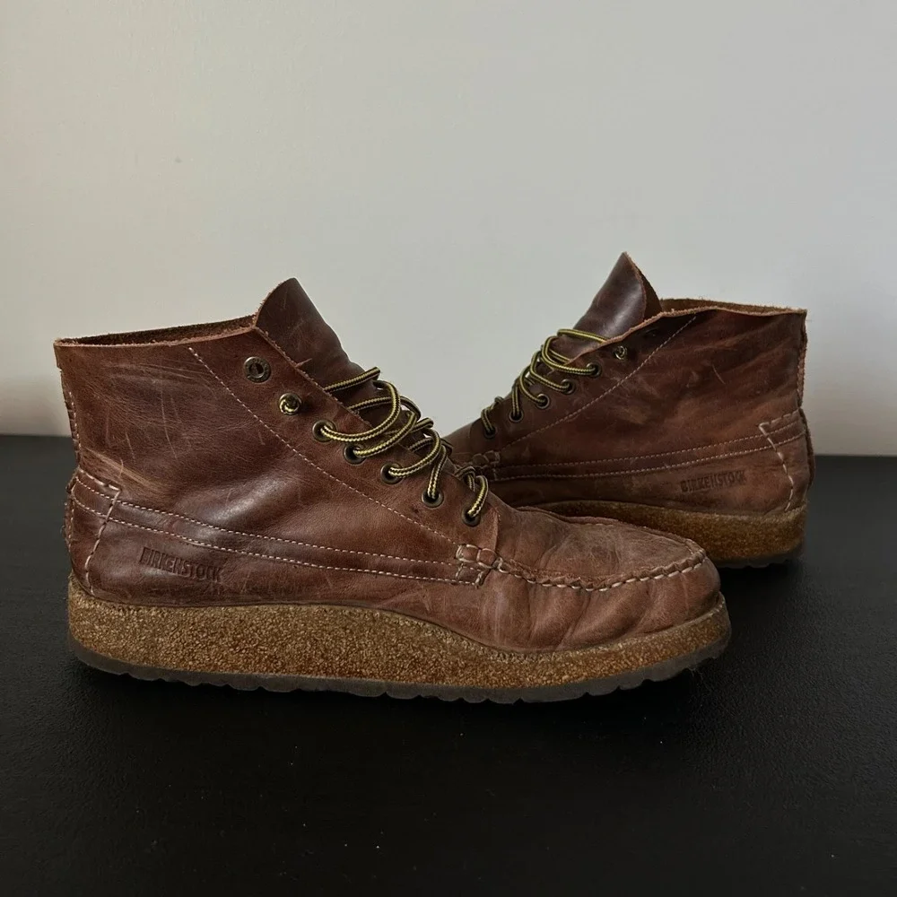 Birkenstock Dundee Chukka Boots Mid Men's 42 Brown Leather Regular Fit Americana